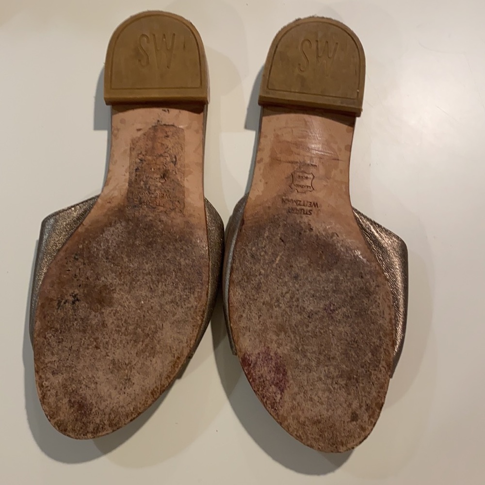 Stuart Weitzman Gold Slides 6.5 - image 5